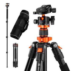 Tripode de Aluminio K254A1 Convertible a Monopod 1.6m C/Cabeza BH-28L | K&F CONCEPT
