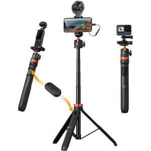 Selfie Stick MS08 para Celular con Control Remoto Bluetooth y Adaptador GoPro | K&F CONCEPT