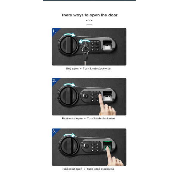 Caja fuerte de seguridad con lector huella dactilar y codigo electronico | SAFEWELL BY ABM Caja fuerte de seguridad con lector huella dactilar y codigo electronico | SAFEWELL BY ABM