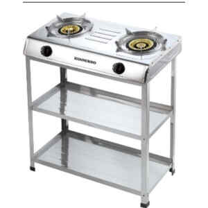 Estufa a gas con pedestal y 2 entrepanos de 2 hornillas | PREMIERE BY ABM