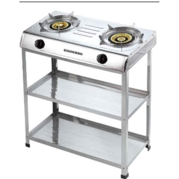 Estufa a gas con pedestal y 2 entrepanos de 2 hornillas | PREMIERE BY ABM