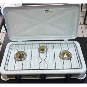 Estufa de mesa a gas de 3 hornillas | PREMIERE BY ABM