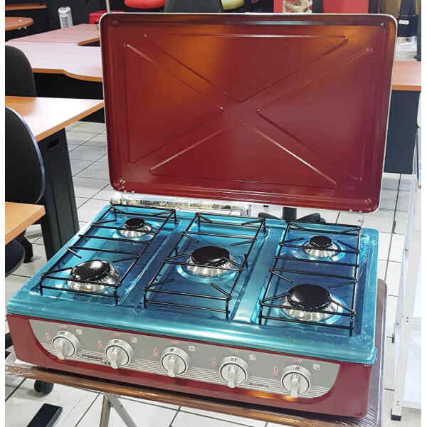 Estufa de mesa a gas de 5 hornillas | PREMIERE BY ABM