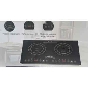 Estufa de mesa electrica de induccion 2 hornillas | PREMIERE BY ABM