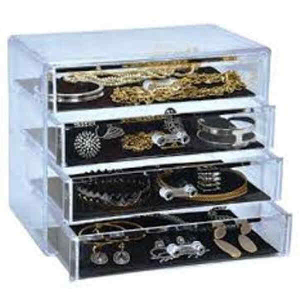 Joyero / organizador multiusos de 4 gavetas | ELLE