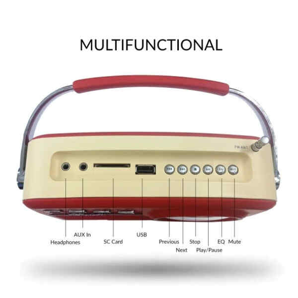 Radio Retro AM/FM recargable | SUPERSONIC