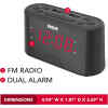 Reloj despertador con alarma dual | RCA