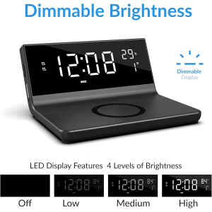 Reloj despertador dual con cargador inalambrico, reloj inteligente | SUPERSONIC