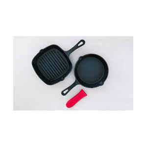 Sarten tipo plancha de 8″ y sarten de 8″ de hierro fundido | SEDONA