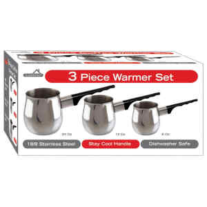 Set de 3 recipientes multiusos de acero inoxidable | EUROHOME