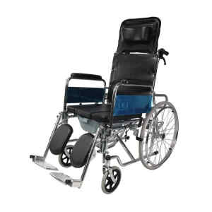 Silla de ruedas con Bano y respaldo alto reclinable de acero | ABM MEDICAL CARE