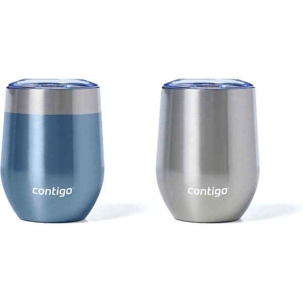 Taza de acero inoxidable con tapa de 12 onzas | CONTIGO