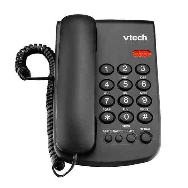 Telefono de escritorio / mesa negro con bloqueo de llamadas | VTECH