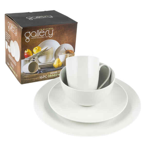 Vajilla redonda de 16 piezas Blanca | TABLETOPS GALLERY