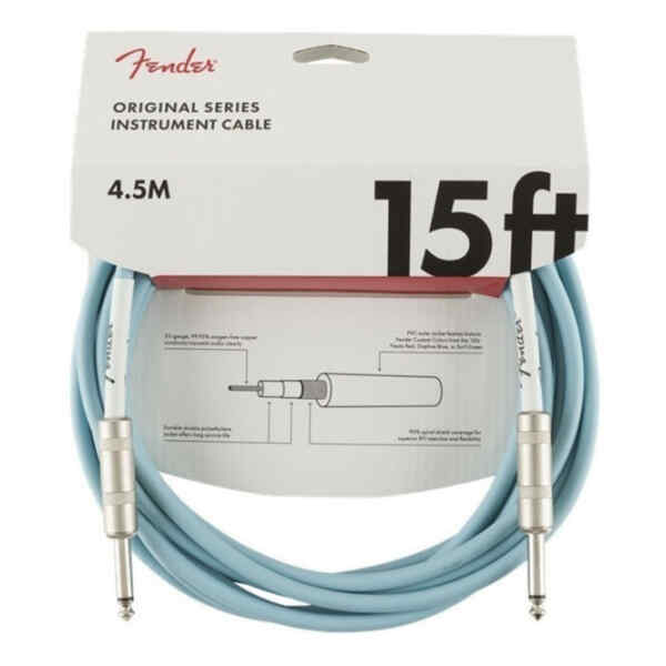 Cable Para Guitarra Fender 4.5.M. (15 Ft) Color Azul