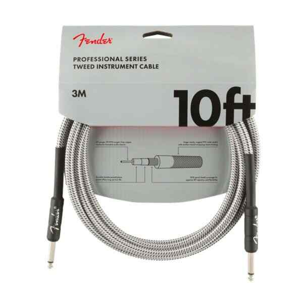 Cable Para Guitarra Fender Forrado Color Blanco 3M. (10Ft)